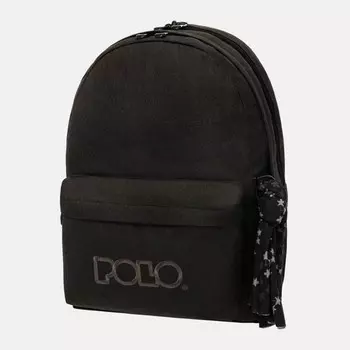 Рюкзак оригинальный двойной с шарфом Polo, черный