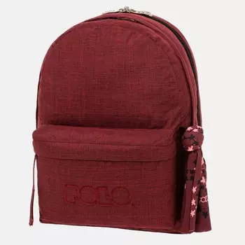 Рюкзак оригинальный двойной шарф | 30 литров Polo, бордовый