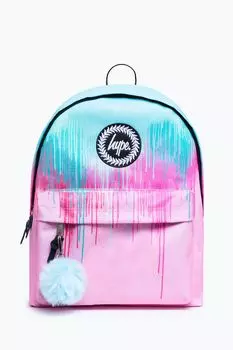 Рюкзак пастельно-розового цвета с узором в виде пятен Hype, розовый