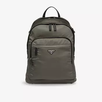 Рюкзак Prada Saffiano из переработанного нейлона и кожи, зеленый
