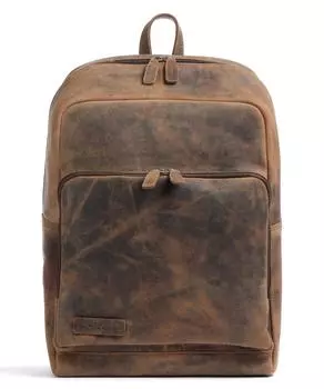 Рюкзак Pure Hertz 14 дюймов из мелкозернистой кожи Plevier, коричневый