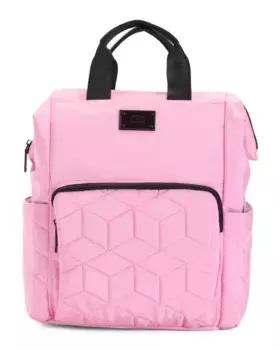 Рюкзак Queens из нейлона с верхней ручкой и рамкой Steve Madden, розовый