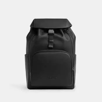 Рюкзак Racer Coach Outlet из гладкой кожи, цвет Gunmetal/Black