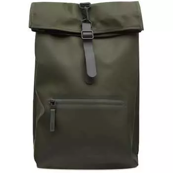 Рюкзак Rains Rolltop, зеленый