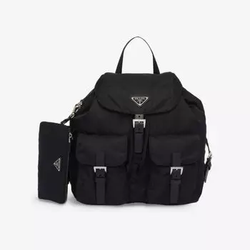 Рюкзак re-nylon из переработанного нейлона со шнурком Prada, черный