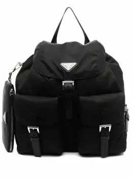 Рюкзак Re-Nylon среднего размера Prada, черный