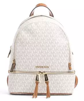 Рюкзак Rhea на молнии из парусины Michael Kors, белый