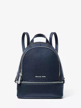 Рюкзак Rhea очень маленького размера из шагреневой кожи Michael Kors, синий
