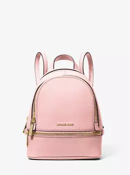 Рюкзак Rhea очень маленького размера из шагреневой кожи Michael Kors, красный