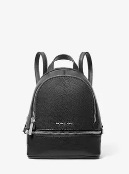 Рюкзак Rhea очень маленького размера из шагреневой кожи Michael Kors, черный