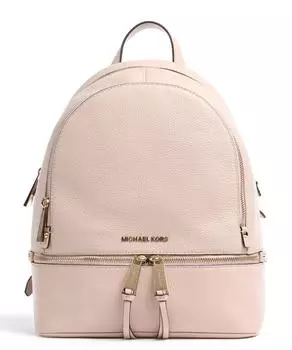 Рюкзак Rhea Zip из зернистой яловой кожи Michael Kors, белый