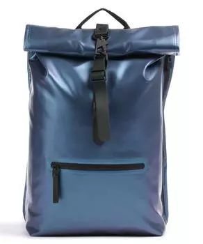 Рюкзак Rolltop из полиуретана Rains, синий