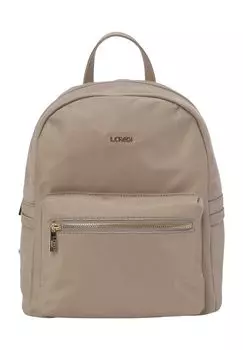 Рюкзак с эмблемой, однотонный, женский L.CREDI, бежевый