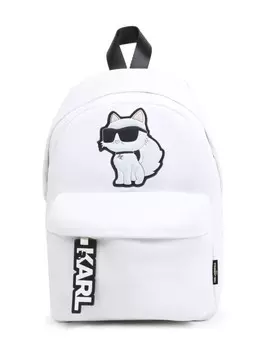 Рюкзак с аппликацией Choupette Karl Lagerfeld Kids, белый