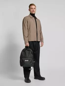 Рюкзак с этикеткой BOSS, черный