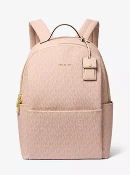 Рюкзак с большим фирменным логотипом Sable Michael Kors, бежевый