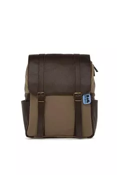 Рюкзак с двойным кожаным ремнем Bagmori, норка