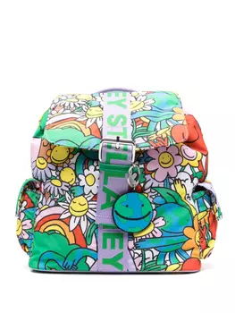 Рюкзак с графическим принтом Stella McCartney Kids, зеленый
