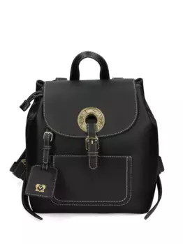 Рюкзак с гравированным логотипом Love Moschino, черный