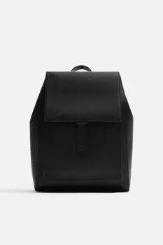 Рюкзак с клапаном ZARA, черный