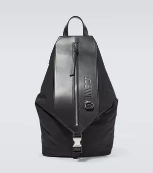 Рюкзак с кожаной отделкой Loewe, черный