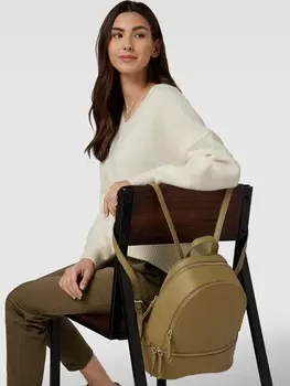 Рюкзак с лейблом, модель "Noos" LIEBESKIND BERLIN, серо-коричневый