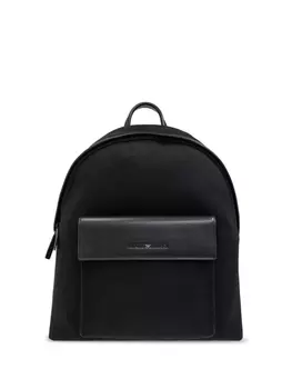 Рюкзак с логотипом Emporio Armani, черный