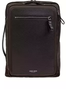 Рюкзак с логотипом GIORGIO ARMANI, коричневый