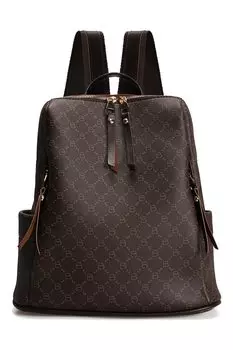 Рюкзак с логотипом Lucky Bees, коричневый