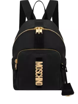 Рюкзак с логотипом Moschino, черный