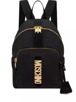 Рюкзак с логотипом Moschino, черный