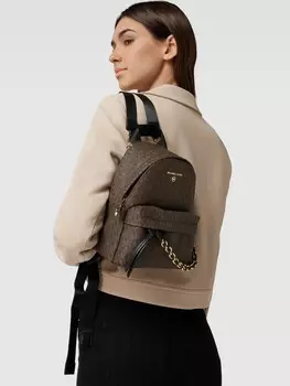 Рюкзак с логотипом по всей поверхности, модель SLATER MICHAEL Michael Kors, темно-коричневый