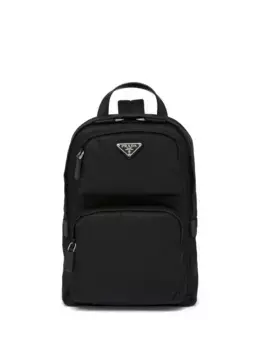 Рюкзак с логотипом Prada, черный