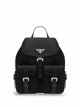 Рюкзак с логотипом Prada, черный