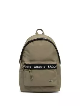 Рюкзак с логотипом-жаккардом Lacoste, зеленый