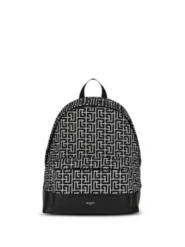 Рюкзак с монограммой BALMAIN, черный