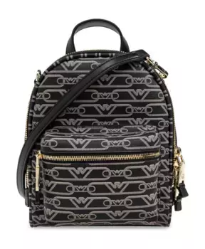 Рюкзак с монограммой Emporio Armani, черный