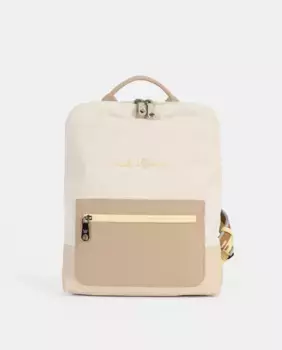 Рюкзак с мягким на ощупь предметом на молнию Pepe Moll, бежевый