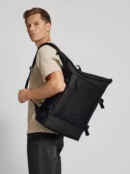 Рюкзак с нашивкой-лейблом Strellson, черный