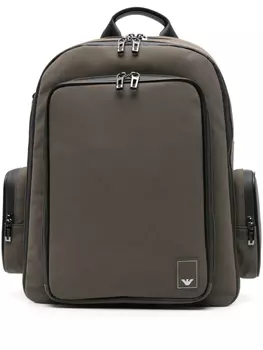 Рюкзак с нашивкой-логотипом Emporio Armani, зеленый