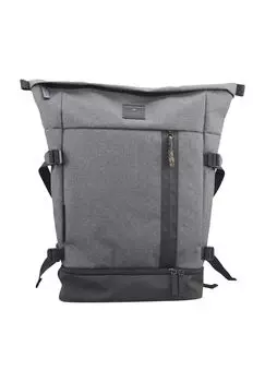 Рюкзак с отделением для ноутбука, нашивка, однотонный, 26л strellson, цвет Darkgrey