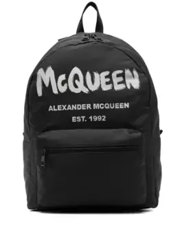 Рюкзак с принтом Metropolitan Alexander McQueen, черный