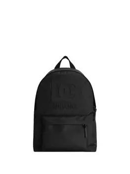 Рюкзак с тиснением логотипа Dolce & Gabbana Kids, черный