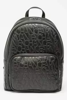 Рюкзак с тисненым логотипом Armani Exchange, черный