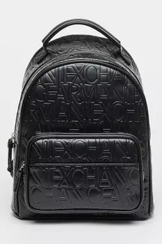 Рюкзак с тисненым логотипом Armani Exchange, черный