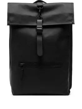Рюкзак с тисненым логотипом Rains, черный