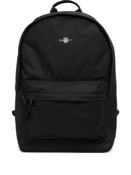 Рюкзак с вышитым логотипом Gant, черный