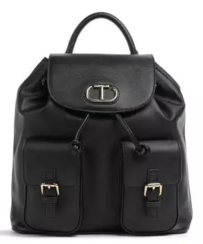 Рюкзак Saffiano из искусственной кожи Twinset, черный