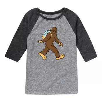 Рюкзак Sasquatch для мальчиков 8–20 лет, футболка с рисунком реглан Licensed Character, серый/черный