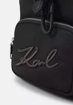 Рюкзак Signature Flap KARL LAGERFELD, черный